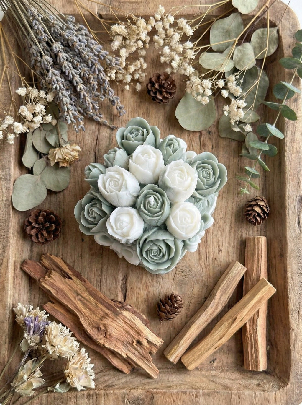 🕯️Vela “Cubo de flores”