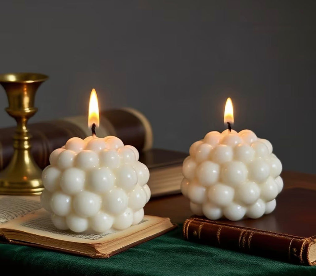🕯️Vela “Burbujas Esférica” - "Alma de la Tierra"